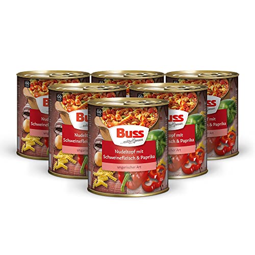Buss rustikale Eintöpfe - Nudeltopf nach ungarischer Art mit Paprika und Schweinefleisch - 6 x 800 g von Buss