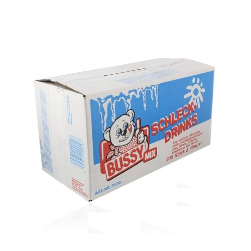 200 STÜCK BUSSY WASSEREIS MIX SCHLECK DRINKS 200 X 40ML WASSEREIS AKT.MHD von Bussy