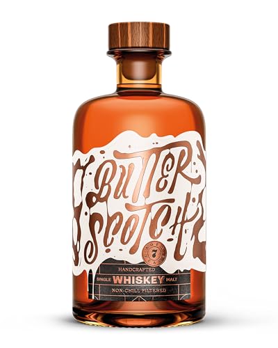 Butterscotch Single Malt Whiskey I Deutscher Whiskey I 7 Jahre gereift I 43% Vol. (1x0,5 l) I Vegan von Butterclub