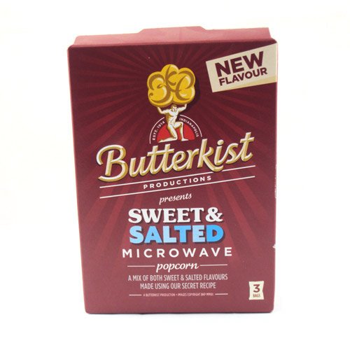 Butterkist Mikrowellen-Süßigkeit und gesalzt, 210 g, 3er-Pack von Butterkist