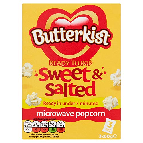 Butterkist Sweet & Salted Mikrowellen-Popcorn 3x60g von Butterkist