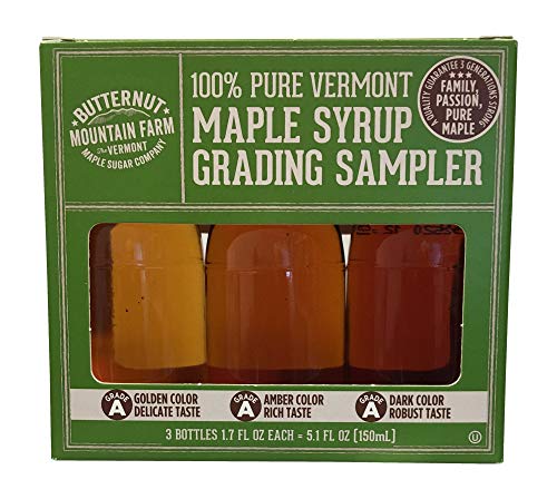Ahornsirup-Testbox A Grade (Golden, Amber, Dark) 150 ml, 3 x 50ml von Butternut Mountain Farm