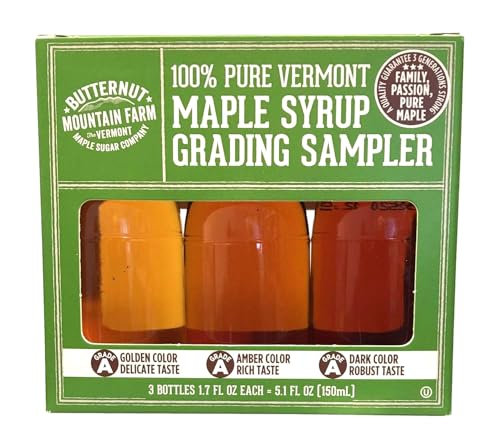 Ahornsirup-Testbox A Grade (Golden, Amber, Dark) 150 ml, 3 x 50ml von Butternut Mountain Farm