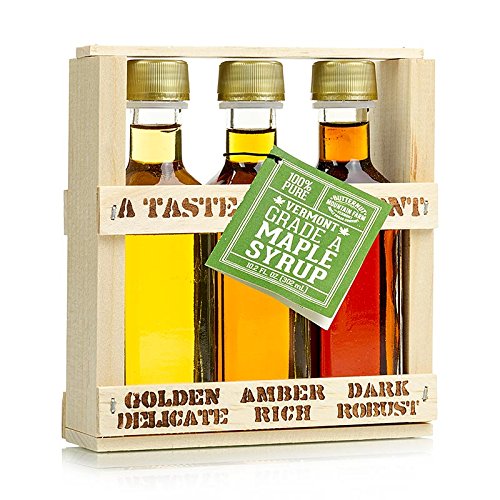 Ahornsirup Testbox Taste of Vermont (Golden, Amber, Dark) 300 ml, 3 x 100ml von Butternut Mountain Farm