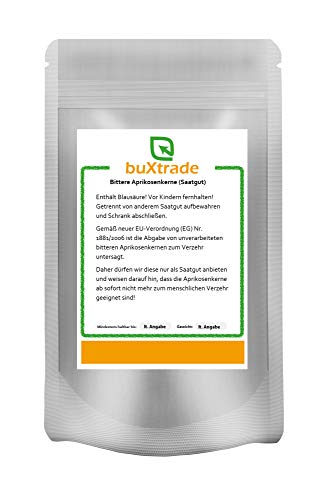 1 kg | Bittere Aprikosenkerne | Saatgut | naturbelassen | unbehandelt | Kerne | B17 von Buxtrade