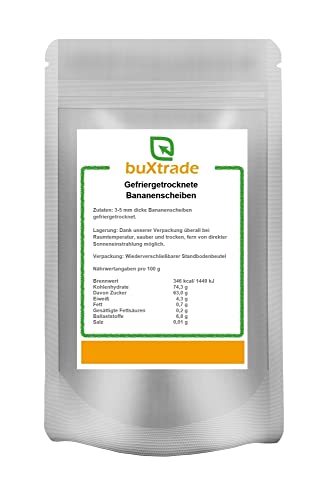 1 kg Gefriergetrocknete Bananenscheiben | Banane | Trockenfrüchte | Fruchtscheiben | Buxtrade von Buxtrade