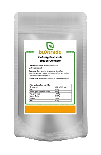 1 kg Gefriergetrocknete Erdbeerscheiben | Erdbeere | Trockenfrüchte | Fruchtstücke | Buxtrade von Buxtrade