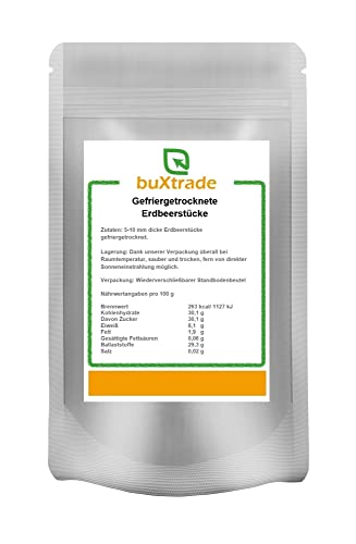 1 kg Gefriergetrocknete Erdbeerstücke | Erdbeere | Trockenfrüchte | Fruchtstücke | Buxtrade von Buxtrade