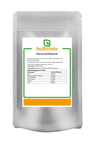 1 kg Kokosnussmilchpulver | Vegan | Gluten & Laktosefrei | Kokosaroma | Buxtrade von Buxtrade