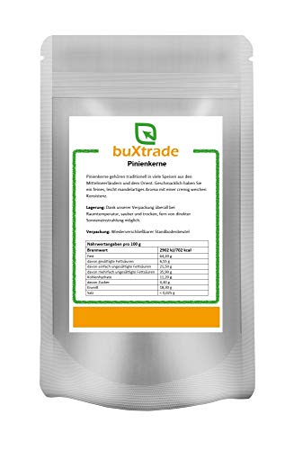 1 kg Pinienkerne | Grade A1 | naturbelassen | pflanzlich | fein & aromatisch | Pine Nuts | Nature | von Buxtrade
