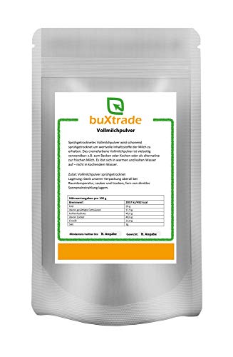 1 kg | Vollmilchpulver | sprühgetrocknet | Backen | Milchpulver von Buxtrade