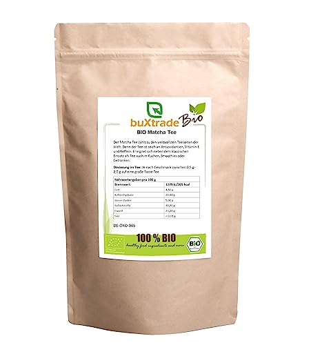 100 g BIO Matcha Tee in Pulverform - grüner Matcha | Grüntee | Tea | Pur | grün von Buxtrade