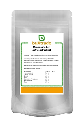 100 g Gefriergetrocknete Mangoscheiben | Mango | Trockenfrüchte | Fruchtscheiben | Buxtrade 100 g Gefriergetrocknete Mangoscheiben | Mango | Trockenfrüchte | Fruchtscheiben | Buxtrade von Buxtrade