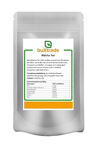 100 g Matcha Tee Pulver | Grüner Matcha Tea | Grün | Green | gemahlen | Pulver | von Buxtrade