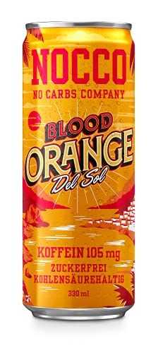 15 Dosen | NOCCO BCAA DRINK | Blood Orange Del Sol 330 ml | BCAA | 105 mg Koffein | Energy Drink | Buxtrade von Buxtrade