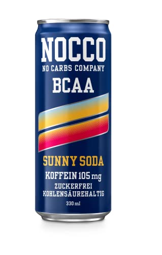 15 Dosen | NOCCO BCAA DRINK | Sunny Soda 330 ml | BCAA | 105 mg Koffein | Energy Drink | Buxtrade von Buxtrade