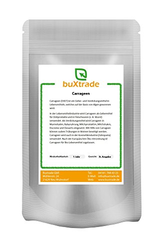 2 x 1 kg Carrageen E 407 gemahlen Irländisches Moos Carrageenan Hydrokolloide 2 kg von Buxtrade