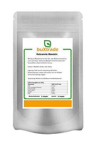 2x 500 g | Gebrannte Mandeln | karamellisiert | Zimt | Zucker | Jahrmarkt | Mandelkerne | Buxtrade von Buxtrade