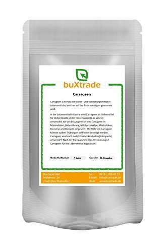 4 x 500 g Carrageen E 407 gemahlen Irländisches Moos Carrageenan Hydrokolloide 2 kg von Buxtrade
