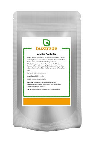 Arabica Rohkaffee - Grüner Kaffee roh Spitzenkaffee Kaffeebohnen 100 g von Buxtrade