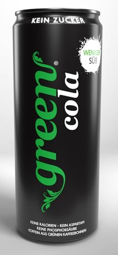 Green Cola - inkl.Pfand | 0,33L | natürliches Koffein | Grüne Kaffeebohne | ohne Zucker | Buxtrade | 1 Dose von Buxtrade