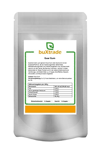 Guar Gum | Guarkernmehl | E412 | 5000 CPS | glutenfrei | vegan | pflanzlich | Buxtrade | VERSCHIEDENE GRÖßEN Guar Gum | Guarkernmehl | E412 | 5000 CPS | glutenfrei | vegan | pflanzlich | Buxtrade | VERSCHIEDENE GRÖßEN von Buxtrade