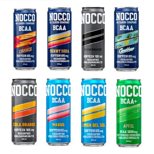 NOCCO BCAA Drink - Variety Pack 8er - BCAA - 105 mg Koffein - Energy Drink - Mix (16 Stck.) von Buxtrade