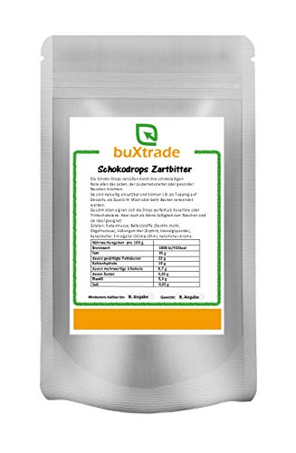 Schokodrops mit Stevia gesüßt | Zartbitter | Buxtrade | versch. Größen (10x1 kg) von Buxtrade