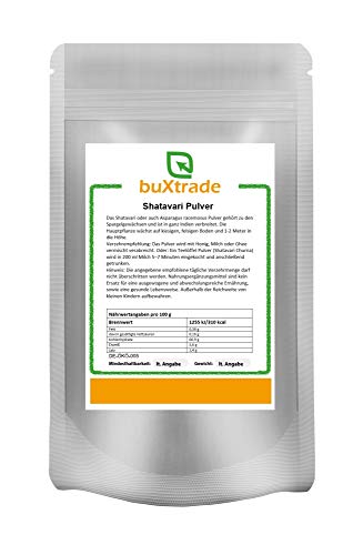 Shatavari Pulver | Superfoods | Spargelgewächse | Buxtrade | Verschieden Mengen (4x 500 g) von Buxtrade