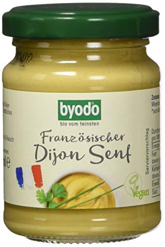 Byodo Dijon Senf Scharf Bio 125ml - Glutenfrei & Vegan, Authentische Französische Rezeptur, DE-ÖKO-013, Ideal für Gourmetgerichte & 100% Bio-Zutaten von Byodo