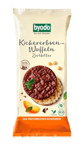 Bio Kichererbsen-Waffeln Zartbitter 65g - Byodo, 2er Pack, Vegan & Glutenfrei Protein-snack, Ideal für Zwischendurch, Authentischer Genuss Bio Kichererbsen-Waffeln Zartbitter 65g - Byodo, 2er Pack, Vegan & Glutenfrei Protein-snack, Ideal für Zwischendurch, Authentischer Genuss von Byodo