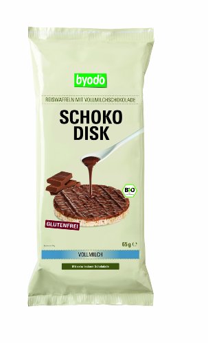 Bio Schoko-Reiswaffeln Vollmilch 6 x 65g - Byodo | Glutenfrei & Vollkorn, Knusprige Vollmilchschokolade | Idealer Snack aus 100% Bio-Zutaten, hergestellt in Italien von Byodo