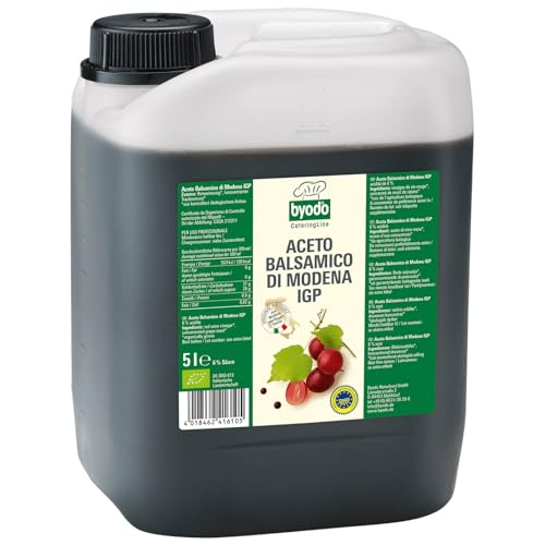 Byodo Aceto Balsamico di Modena, 6%, Bio-zertifiziert, 5 Liter Kanister - Traditioneller italienischer Balsamessig, ideal für Salatdressings und Marinaden von Byodo