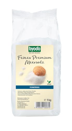 Byodo Premium Meersalz, feinkörnig – naturbelassenes, reines Meersalz aus australischen Salzgärten, für die Feinschmecker-Küche, 1 kg Beutel Byodo Premium Meersalz, feinkörnig – naturbelassenes, reines Meersalz aus australischen Salzgärten, für die Feinschmecker-Küche, 1 kg Beutel von Byodo
