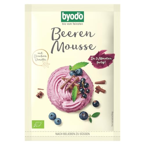 Byodo Beeren Mousse 30g für 0.35l, Fruchtig & Cremig - 20er Pack - Ideal für Desserts & Backwaren von Byodo