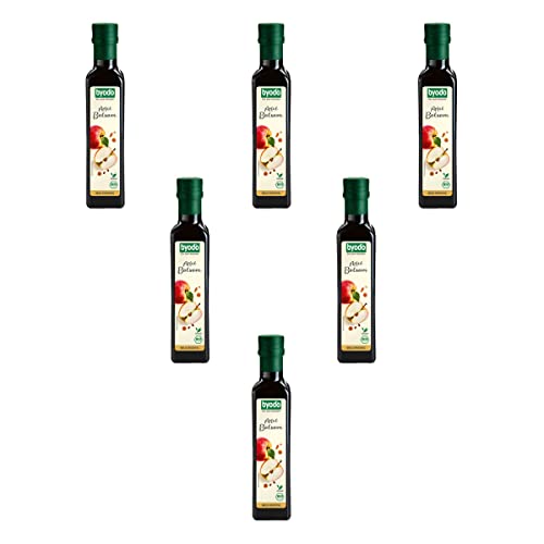 Byodo Bio Apfel Balsamessig 5% Säure - Premium Organischer Apfelessig, 6er-Pack 0,25l I Natürlich fermentiert I Essig für Salatdressing & Marinaden I Glutenfrei & Vegan - Byodo Naturkost von Byodo