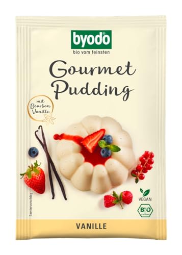 Byodo Bio Pudding Vanille 36g - Premium Veganer Dessert Snack, Bio-Zertifiziert, Glutenfrei, Ideal für Kinder & Erwachsene, Einfache Zubereitung, Laktosefrei, Perfekt für Unterwegs von Byodo