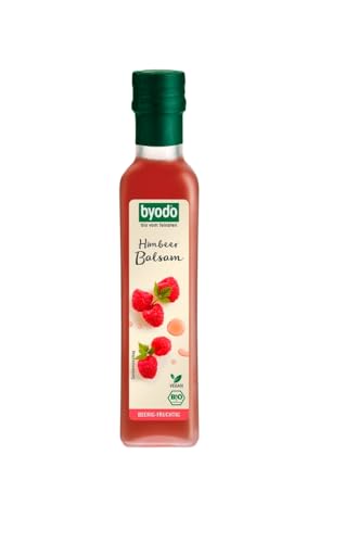 Bio Himbeer Balsam 2x250ml - Byodo Premium Balsamessig Doppelpack, 100% Biologische Himbeeren, Vegane & Glutenfreie Gourmet Küche, für Dressings & Marinaden von Byodo