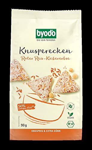 Byodo Bio Knusperecken Roter Reis-Kichererbse, 90 g (1 x 90 gr) von Byodo
