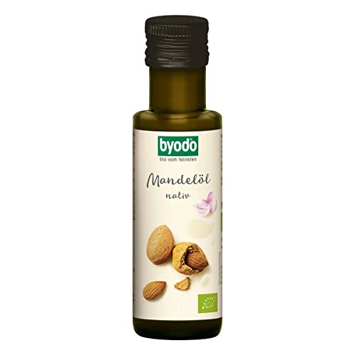 Bio-Mandelöl Nativ 100 ml - Byodo Naturkost, Reines Prämium Mandelöl, Kaltgepresst, Vegan & Glutenfrei, Gesunde Küche & Hautpflege von Byodo