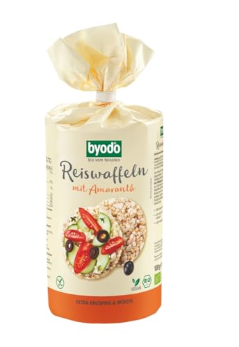 Byodo Bio Reiswaffeln mit Amaranth, 2er Pack (2 x 100g) - Vegane Snacks, Glutenfrei, Reich an Lysin, Perfekt für Unterwegs, Natürlich Genießen mit Byodo von Byodo