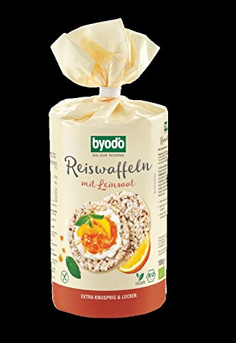 Byodo Bio Reiswaffeln mit Leinsaat und Meersalz (1 x 100 gr) von Byodo