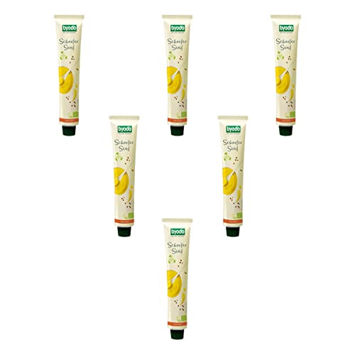 Byodo Bio Scharfer Senf extra scharf in der Tube (6 x 100 ml) von Byodo