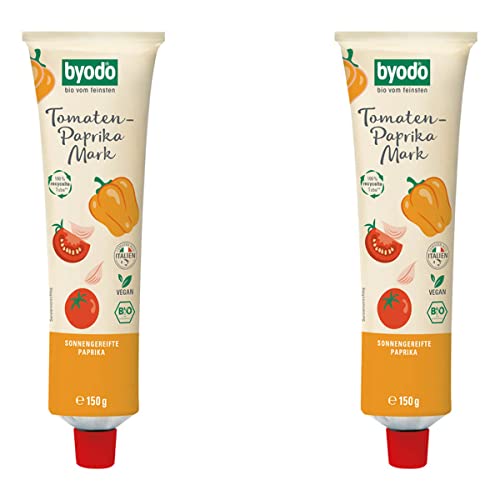 Byodo Bio Tomaten-Paprika Mark Doppelfrucht in der Tube (2 x 150 gr) von Byodo