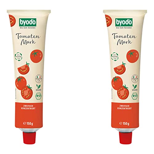 Byodo Bio Tomatenmark Doppelfrucht in der Tube (2 x 150 gr) von Byodo