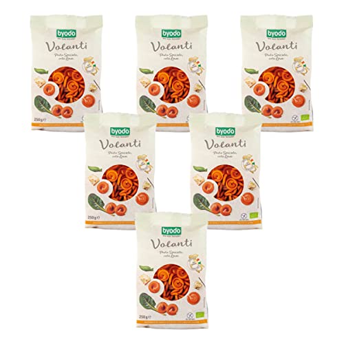 Byodo Bio Rote Linse Volanti - 6er Pack (6 x 250g) | 100% Bio-Linsen aus Italien | Nussiges Aroma & Intensiv Rote Farbe | Protein- und Ballaststoffreich von Byodo