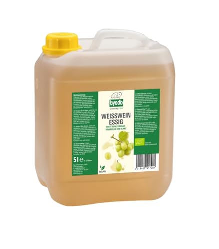 Weißweinessig 6% Säure 5kg - Byodo Bio, 6er-Pack, Klassisch-lieblicher Geschmack, aus Italienischem Weißwein, Nicht Erhitzt, Natürliche Vergärung von Byodo