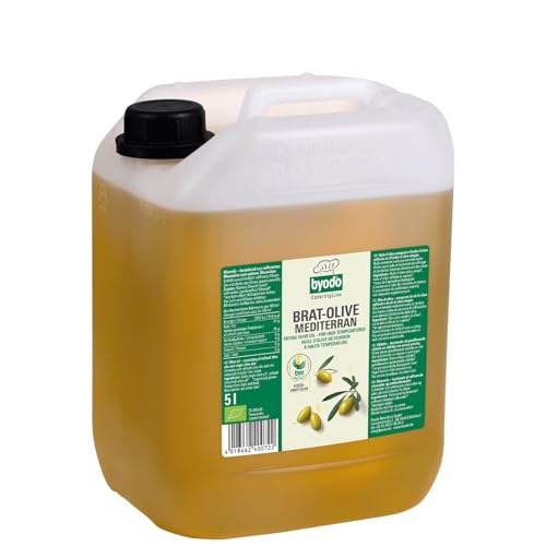 Brat-Olive Mediterran Bio-Olivenöl von Byodo im 5 Liter Kanister – Hocherhitzbar zum Braten, Grillen & Frittieren, Vegan, Mediterraner Geschmack, Vielseitig einsetzbar von Byodo