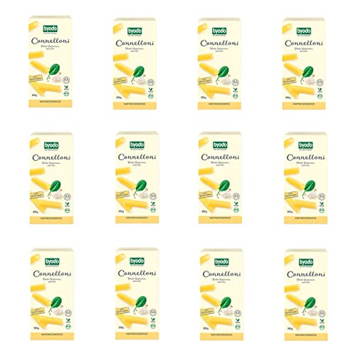 Byodo Cannelloni Semola 250g 12er Pack - 100% Bio-Hartweizengrieß, Authentische italienische Pasta, Traditionell gewalzt, Ohne Vorkochen, Umweltfreundliche Papierverpackung Byodo Cannelloni Semola 250g 12er Pack - 100% Bio-Hartweizengrieß, Authentische italienische Pasta, Traditionell gewalzt, Ohne Vorkochen, Umweltfreundliche Papierverpackung von Byodo