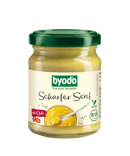 Byodo Extra scharfer Senf 6er Pack (6 x 125 ml Glas) - Bio von Byodo